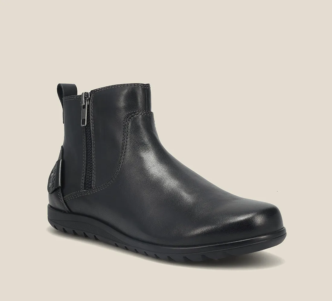 Taos Select Leather Boot Available in Wide Widths in Black & Whiskey