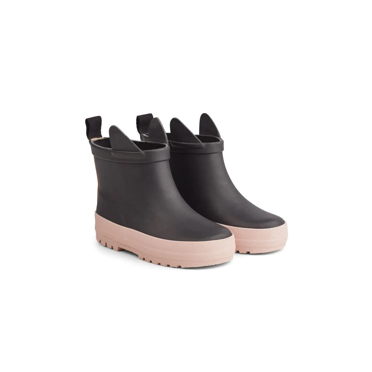 Tekla Rain Boot - Black/rose mix