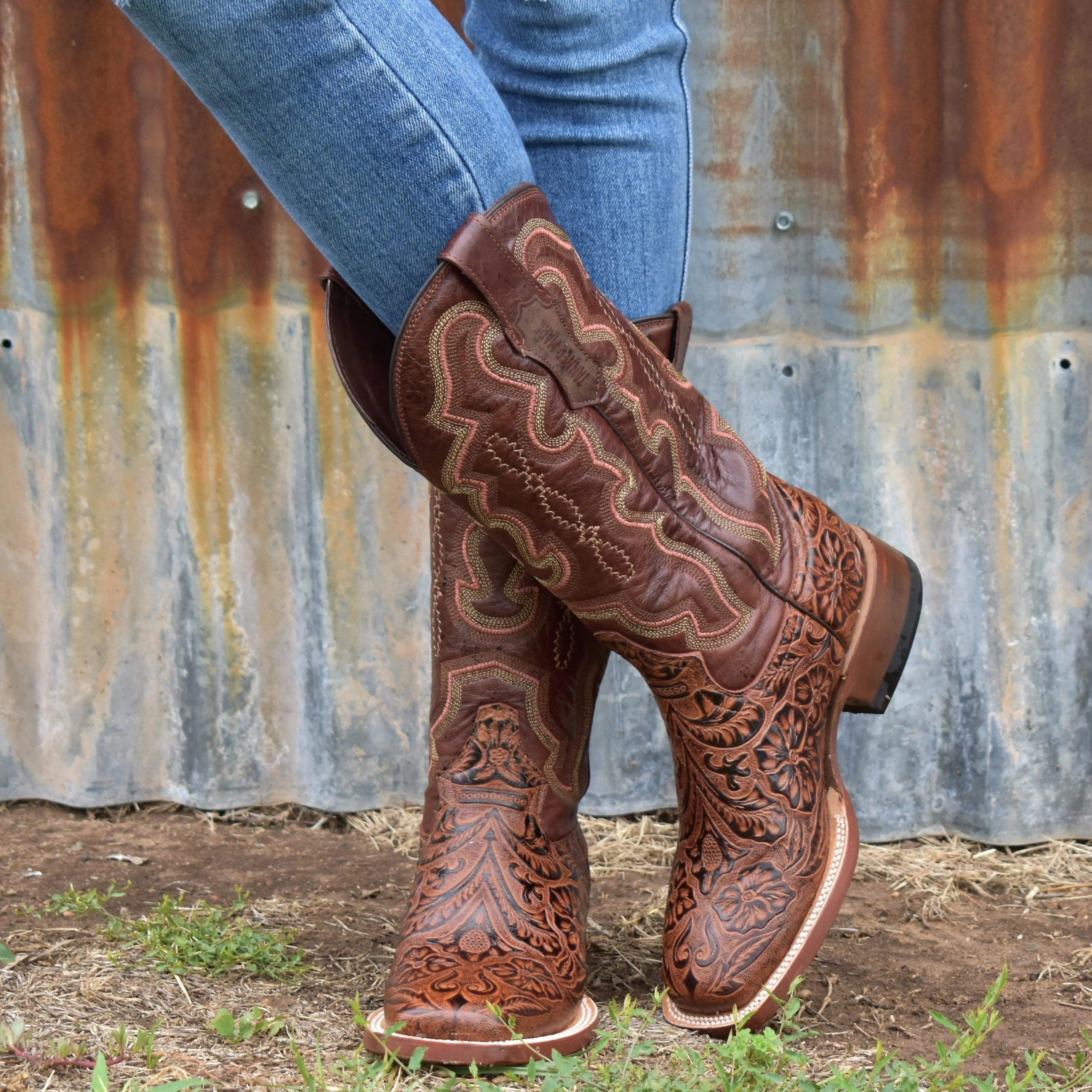 Winner's Circle Tooled Leather Boots