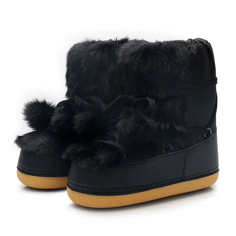 Winter Pom Pom Snow Boots