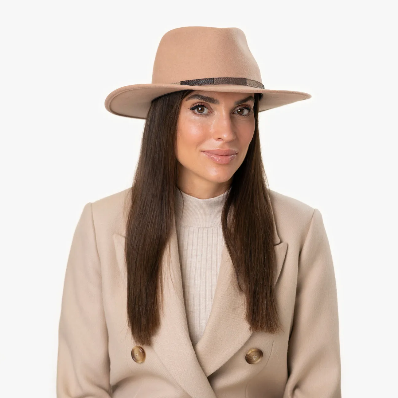 Women Melvarton Wool Hat With Leather Band Fedora Hat