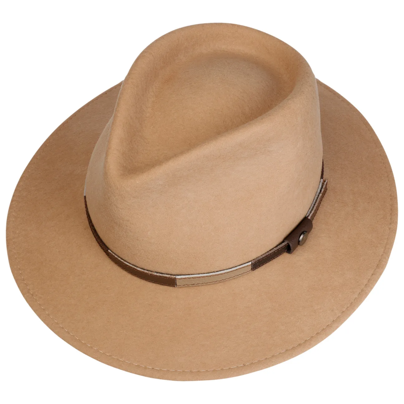 Women Melvarton Wool Hat With Leather Band Fedora Hat