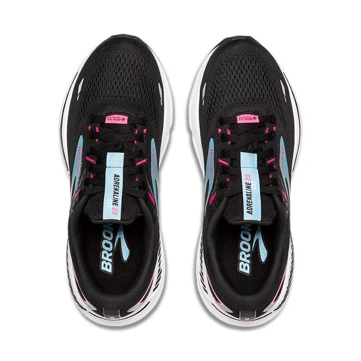 WOMEN'S ADRENALINE 23 GTX - B - 082 BLACK/KNOCKOUT PINK/AQUA