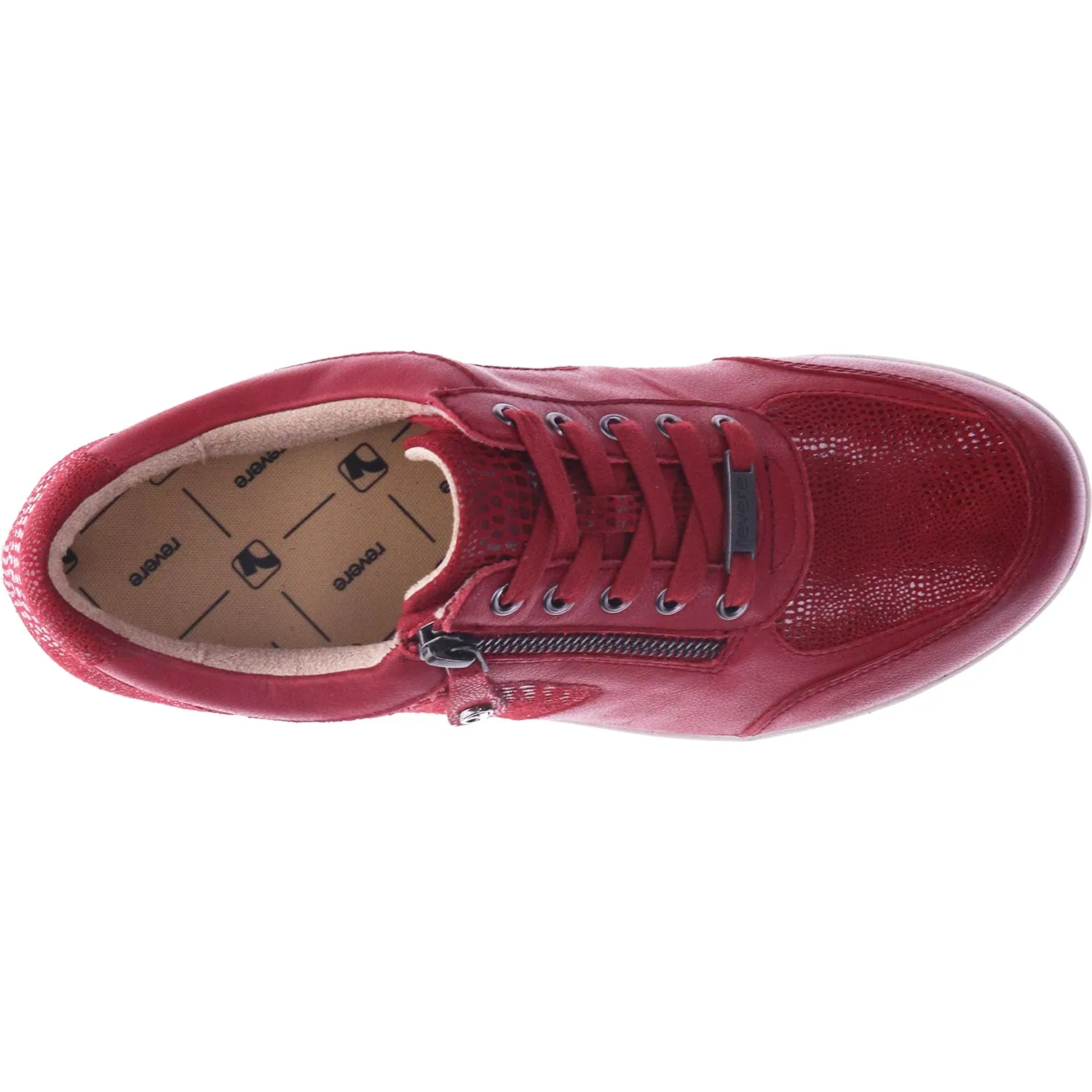 Women's Revere Boston Cherry Lizard Leather