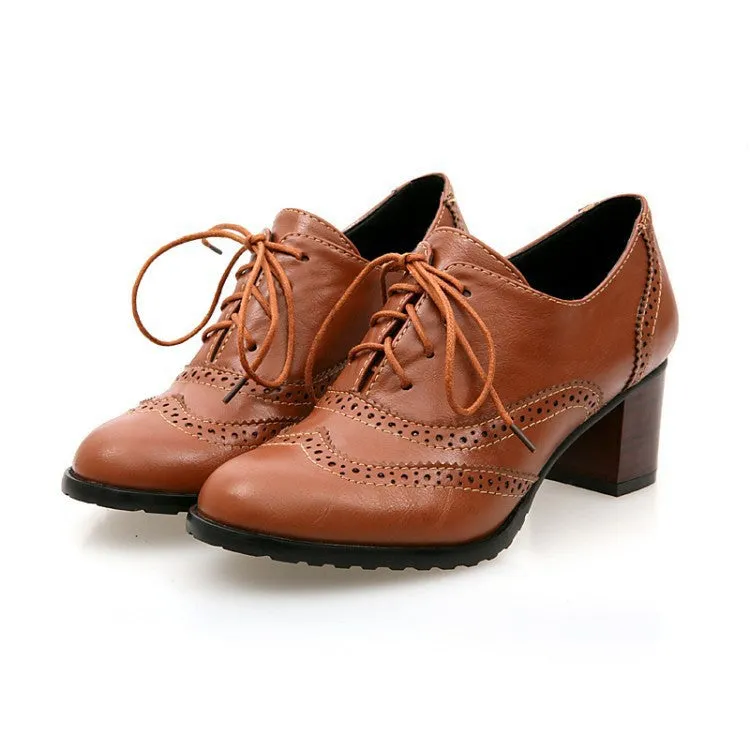 Women's Shallow Brogue Shoe Vintage Loafers