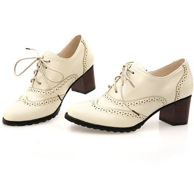 Women's Shallow Brogue Shoe Vintage Loafers