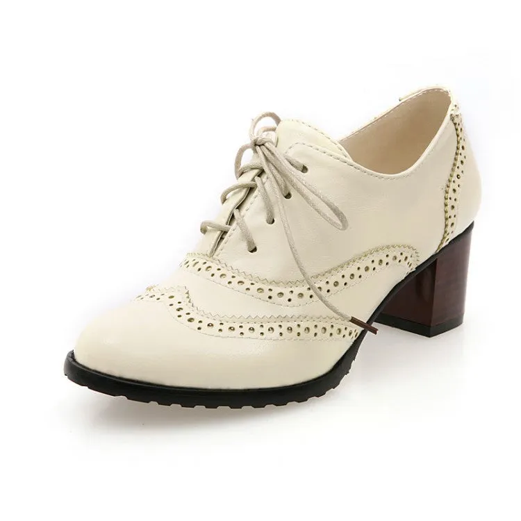 Women's Shallow Brogue Shoe Vintage Loafers