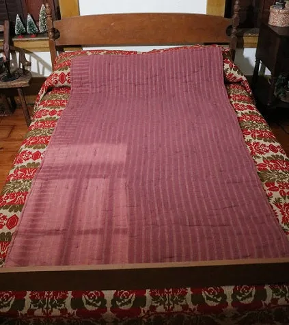 Wool Hand Tied Quilt Bold Fan Design Cozy