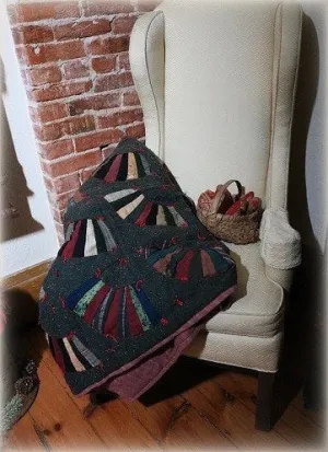 Wool Hand Tied Quilt Bold Fan Design Cozy